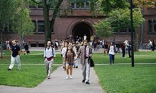 Harvard Students Leaving Sever Hall