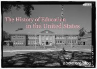 The History of Education in the US