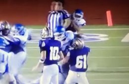 Texas High School players hit referee