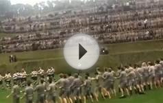 Whole high school does Haka before rugby match